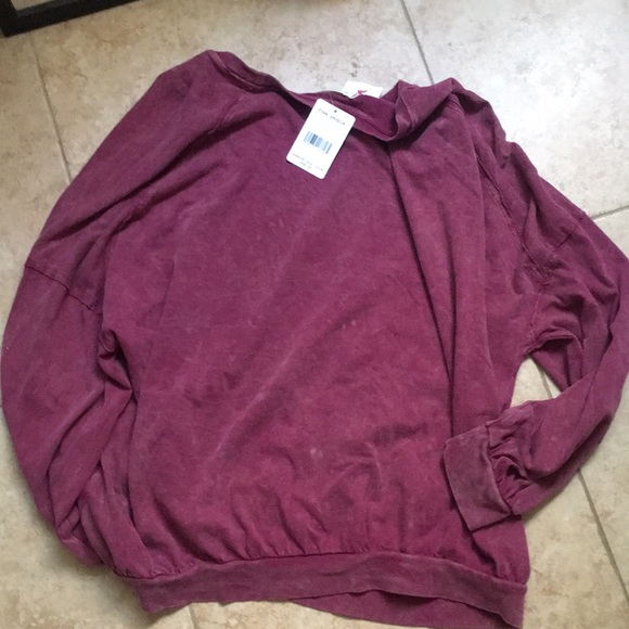 Free people red crew neck oversized sweater new with tag - Picture 6 of 8